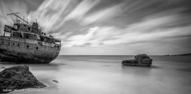 Long exposure photography black and white photo in Anguilla
