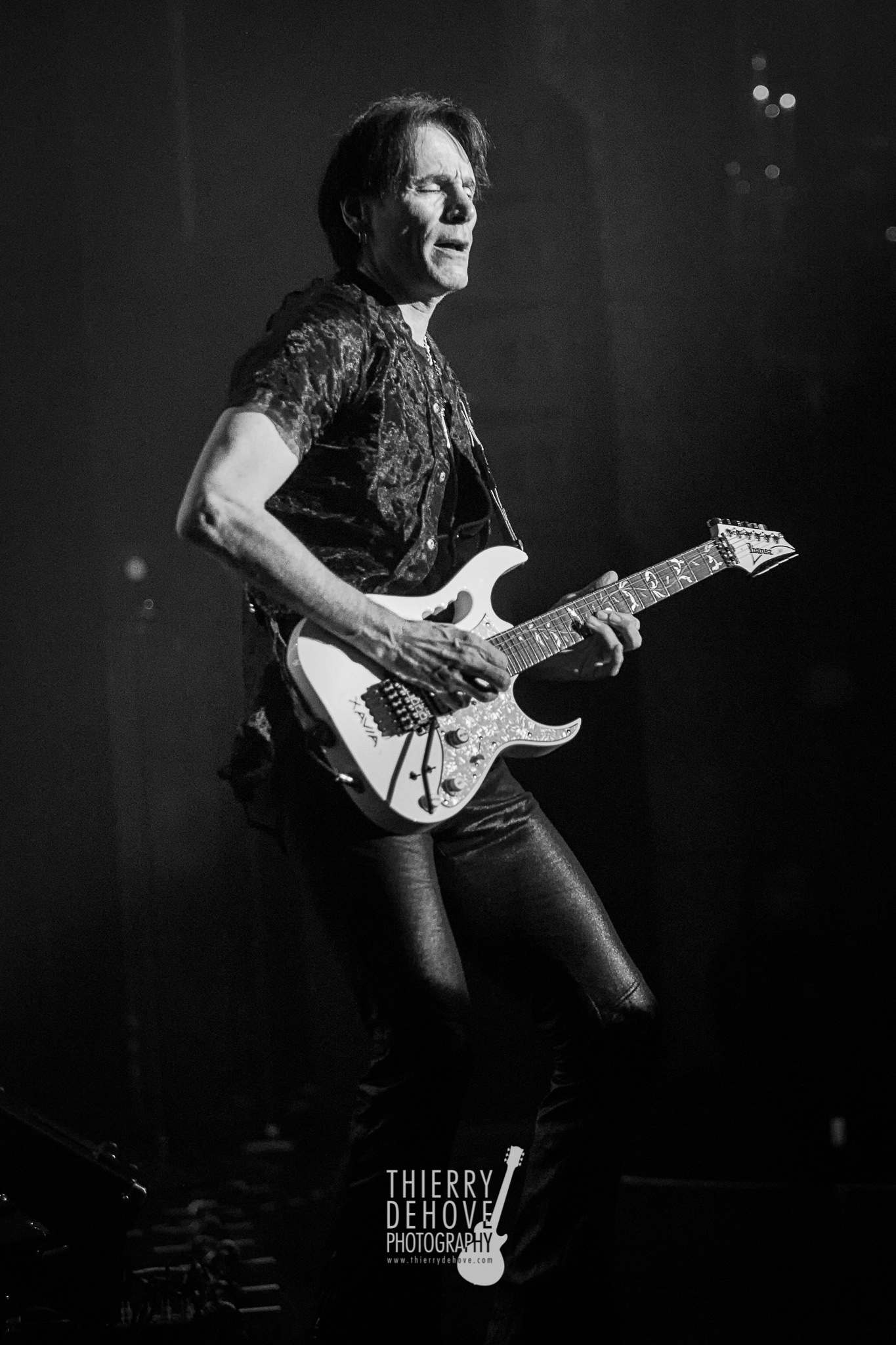 Steve Vai performs at the Parker Playhouse in Fort Lauderdale, Florida