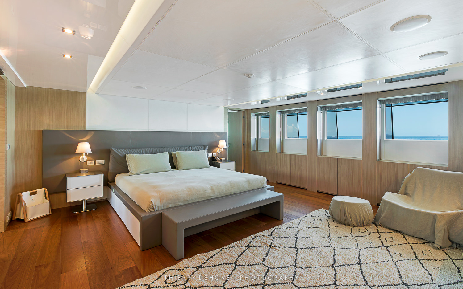 Master Stateroom: Motor Yacht Vicky 194 by Baglietto, Italy