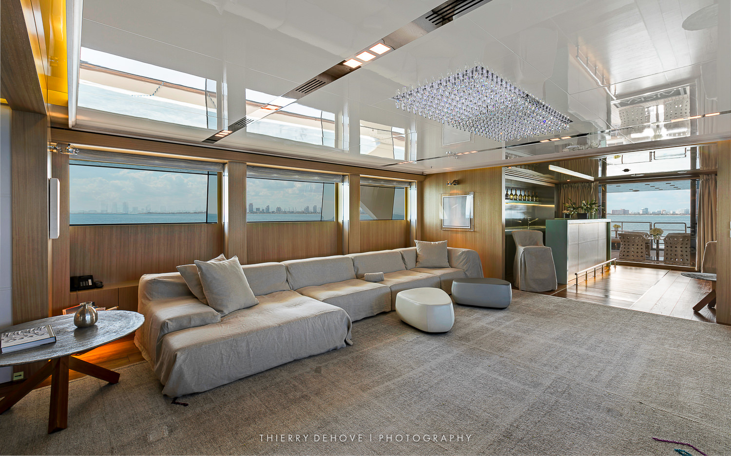 Main Saloon on Motor Yacht Vicky 194 by Baglietto, Italy