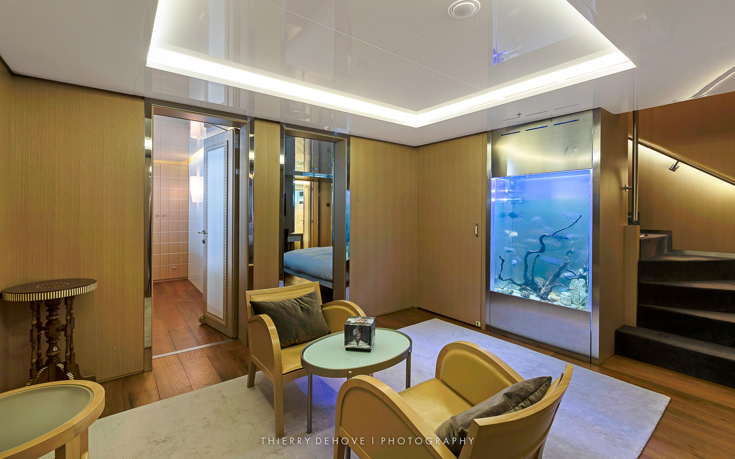 Guest Lobby on Motor Yacht Vicky 194 by Baglietto, Italy