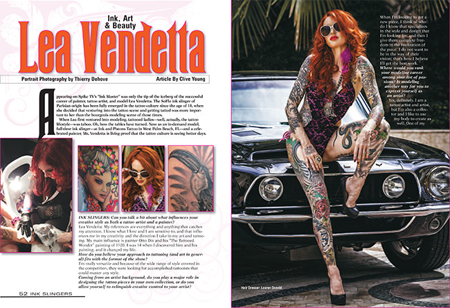 Lea Vendetta into Slinders Magazine
