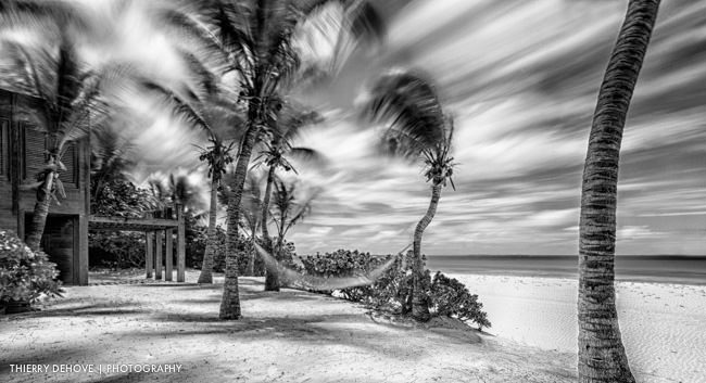 Long exposure photography black and white photo in Anguilla
